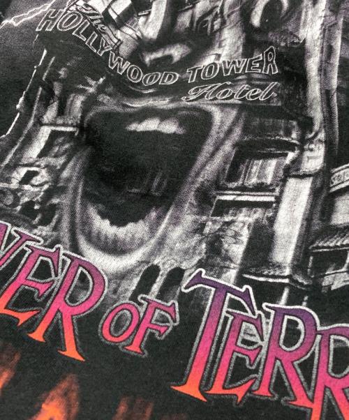 DISNEY（ディズニー）DISNEY (ディズニー) TOWER OF TERROR プリントTシャツ ブラック サイズ:XLの古着・服飾アイテム