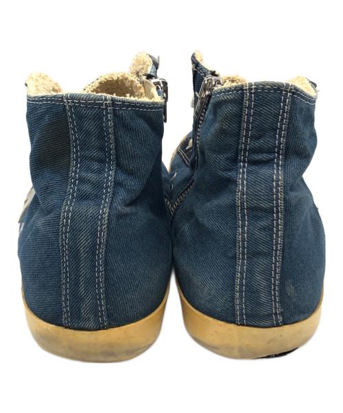 GOLDEN GOOSE（ゴールデングース）GOLDEN GOOSE (ゴールデングース) FRANCY スターデニムハイカットスニーカー ブルー サイズ:42の古着・服飾アイテム