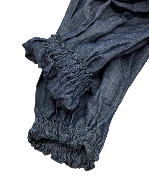 nest Robe（ネストローブ）nest Robe (ネストローブ) コットンリネンダンガリーケープカラードレス インディゴ サイズ:Fの古着・服飾アイテム