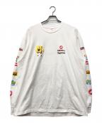 SUPREMEシュプリーム）の古着「SpongeBob Castelli Racing L/S Tee」｜ホワイト