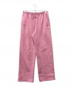 LACOSTEラコステ）の古着「Lacoste from Yibo ストレートフィットスウェットパンツ」｜ピンク