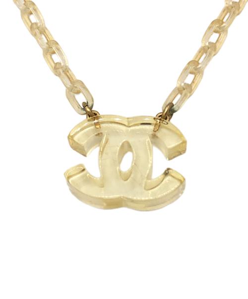CHANEL（シャネル）CHANEL (シャネル) クリアキューブココマークネックレス クリア×ゴールド サイズ:下記参照の古着・服飾アイテム