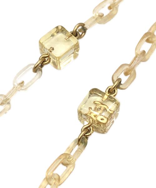 CHANEL（シャネル）CHANEL (シャネル) クリアキューブココマークネックレス クリア×ゴールド サイズ:下記参照の古着・服飾アイテム