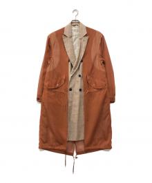 TOGA VIRILIS（トーガ ビリリース）の古着「メッシュドッキングコート」｜ブラウン