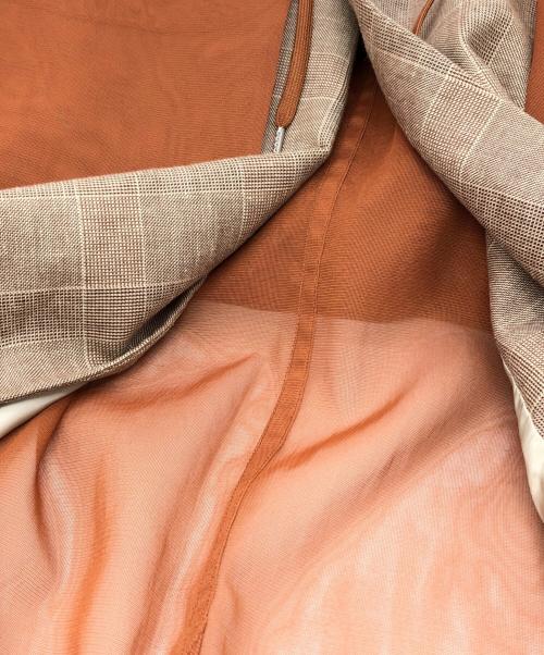 TOGA VIRILIS（トーガ ビリリース）TOGA VIRILIS (トーガ ビリリース) メッシュドッキングコート ブラウン サイズ:44の古着・服飾アイテム