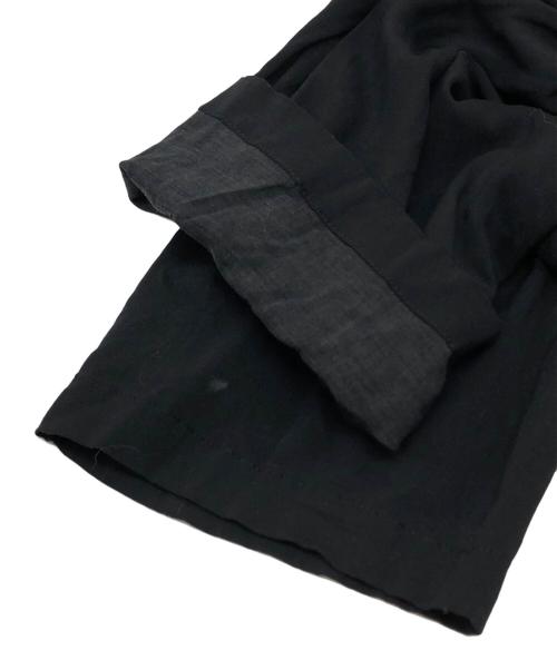 Yohji Yamamoto pour homme（ヨウジヤマモト プールオム）Yohji Yamamoto pour homme (ヨウジヤマモト プールオム) チャイナカラーレーヨンロングシャツ ブラック サイズ:3の古着・服飾アイテム