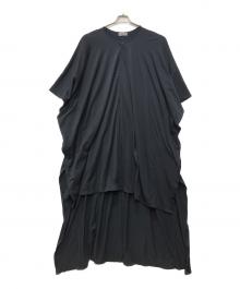 Yohji Yamamoto pour homme（ヨウジヤマモト プールオム）の古着「プレーティング天竺マント」｜ブラック