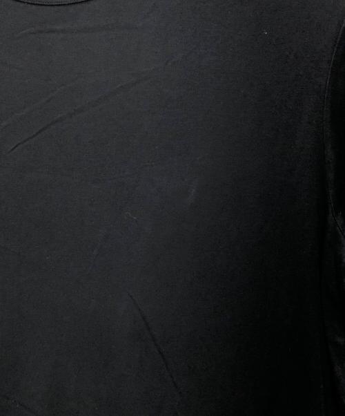 Yohji Yamamoto pour homme（ヨウジヤマモト プールオム）Yohji Yamamoto pour homme (ヨウジヤマモト プールオム) ディオラマ スムース チャイナ ボタン ラウンド ネック TEE ブラック サイズ:3の古着・服飾アイテム