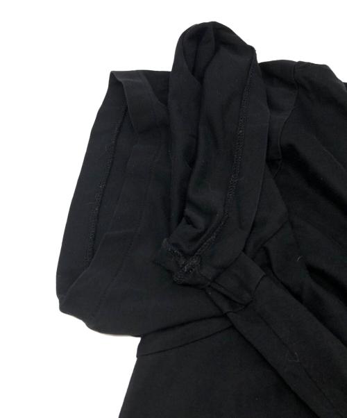 Yohji Yamamoto pour homme（ヨウジヤマモト プールオム）Yohji Yamamoto pour homme (ヨウジヤマモト プールオム) ディオラマ スムース チャイナ ボタン ラウンド ネック TEE ブラック サイズ:3の古着・服飾アイテム
