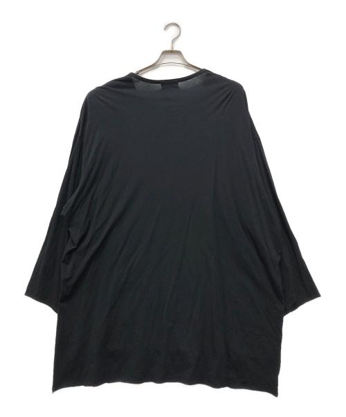 Yohji Yamamoto pour homme（ヨウジヤマモト プールオム）Yohji Yamamoto pour homme (ヨウジヤマモト プールオム) ディオラマ天竺サイドスリットオーバーサイズドロングスリーブ長袖Tシャツ ブラック サイズ:3の古着・服飾アイテム