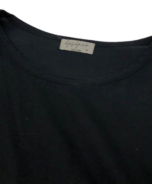 Yohji Yamamoto pour homme（ヨウジヤマモト プールオム）Yohji Yamamoto pour homme (ヨウジヤマモト プールオム) ディオラマ天竺サイドスリットオーバーサイズドロングスリーブ長袖Tシャツ ブラック サイズ:3の古着・服飾アイテム