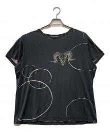 BLACK Scandal Yohji Yamamoto（ブラックスキャンダルヨウジヤマモト）の古着「バッファローオーバーサイズ Tシャツ」｜グレー