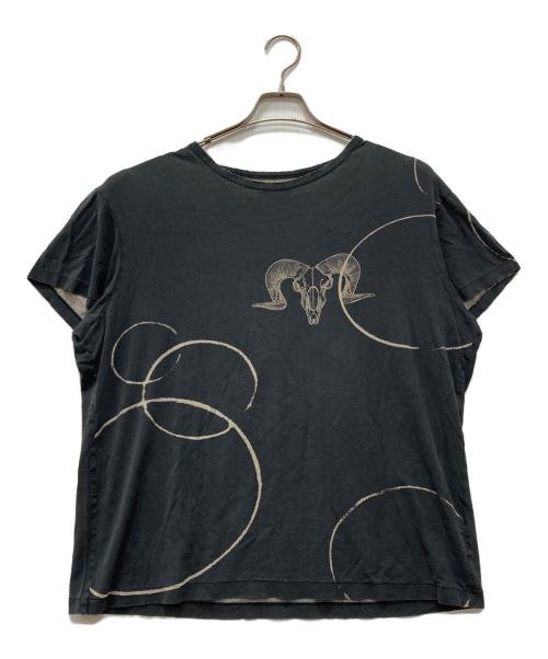 BLACK Scandal Yohji Yamamoto（ブラックスキャンダルヨウジヤマモト）BLACK Scandal Yohji Yamamoto (ブラックスキャンダルヨウジヤマモト) バッファローオーバーサイズ Tシャツ グレー サイズ:3の古着・服飾アイテム