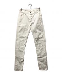 MINEDENIM（マインデニム）の古着「コットンカシミヤスリムテーパード5ポケットデニム」｜ホワイト