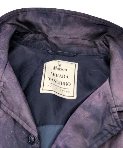 Maison MIHARA YASUHIRO（メゾン ミハラ ヤスヒロ）Maison MIHARA YASUHIRO (メゾン ミハラ ヤスヒロ) エンブロイダリーオープンカラー長袖シャツ ネイビー サイズ:48の古着・服飾アイテム