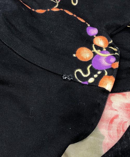 LEONARD（レオナール）LEONARD (レオナール) ウールシルク花柄ワンピース ブラック サイズ:Lの古着・服飾アイテム