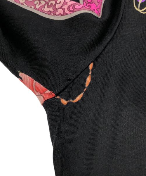 LEONARD（レオナール）LEONARD (レオナール) ウールシルク花柄ワンピース ブラック サイズ:Lの古着・服飾アイテム