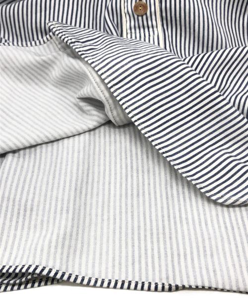 VISVIM（ビズビム）VISVIM (ビズビム) DUGOUT SHIRT L/S ブルー×ホワイト サイズ:2の古着・服飾アイテム