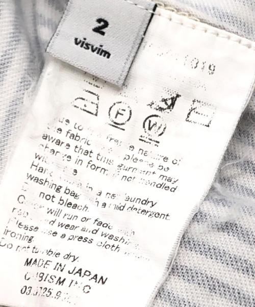 VISVIM（ビズビム）VISVIM (ビズビム) DUGOUT SHIRT L/S ブルー×ホワイト サイズ:2の古着・服飾アイテム