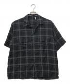 KAPTAIN SUNSHINEキャプテンサンシャイン）の古着「Short Sleeve Open Collar Shirt」｜ブラック