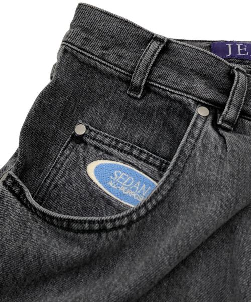 SEDAN ALL-PURPOSE（セダンオールパーパス）SEDAN ALL-PURPOSE (セダンオールパーパス) Oval Logo Denim Pant グレー サイズ:Lの古着・服飾アイテム