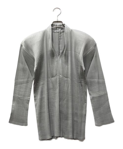 ISSEY MIYAKE（イッセイミヤケ）ISSEY MIYAKE (イッセイミヤケ) プリーツブラウス グレー サイズ:Mの古着・服飾アイテム