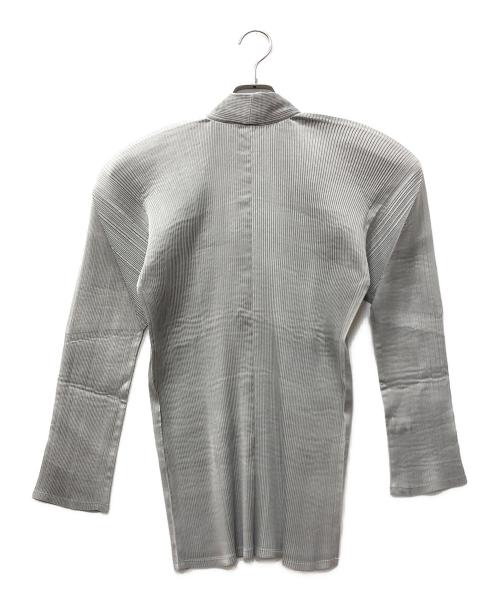 ISSEY MIYAKE（イッセイミヤケ）ISSEY MIYAKE (イッセイミヤケ) プリーツブラウス グレー サイズ:Mの古着・服飾アイテム
