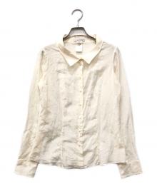 CELINE（セリーヌ）の古着「コットン×シルクジャガードシャツ」｜アイボリー