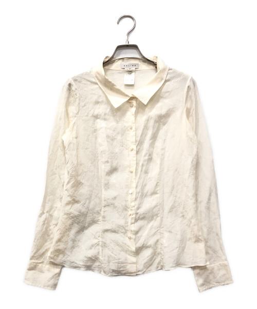 CELINE（セリーヌ）CELINE (セリーヌ) コットン×シルクジャガードシャツ アイボリー サイズ:38の古着・服飾アイテム