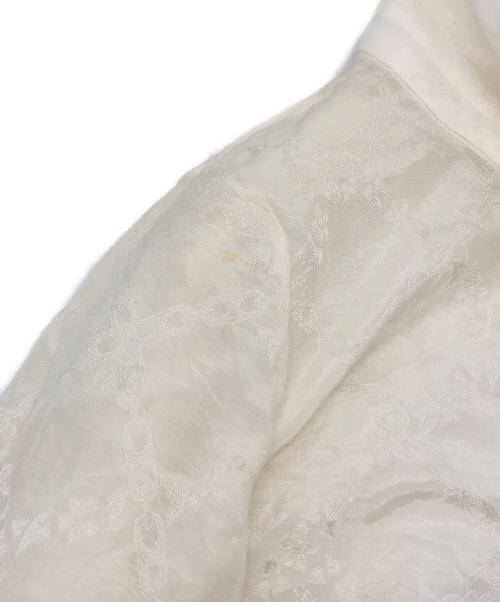 CELINE（セリーヌ）CELINE (セリーヌ) コットン×シルクジャガードシャツ アイボリー サイズ:38の古着・服飾アイテム