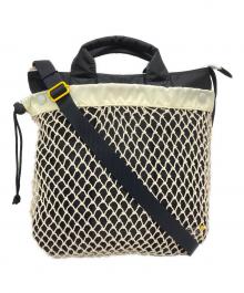 PORTER×digawel（ポーター×ディガウェル）の古着「HELMET BAG」｜ブラック×アイボリー