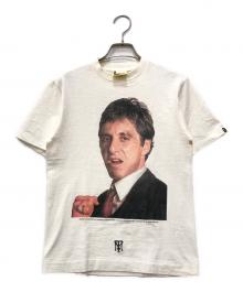 A BATHING APE×SCARFACE（ア ベイシング エイプ×スカーフェイス）の古着「アルパチーノプリントTシャツ」｜ホワイト