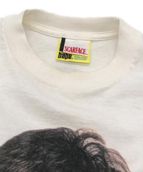 A BATHING APE（ア ベイシング エイプ）A BATHING APE (ア ベイシング エイプ) SCARFACE (スカーフェイス) アルパチーノプリントTシャツ ホワイト サイズ:XSの古着・服飾アイテム