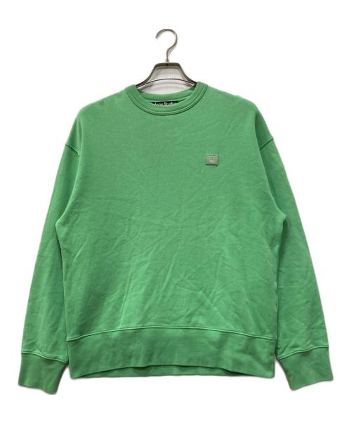 Acne studios（アクネ ストゥディオズ）ACNE STUDIOS (アクネ ストゥディオズ) フェイスロゴパッチスウェット グリーン サイズ:XSの古着・服飾アイテム