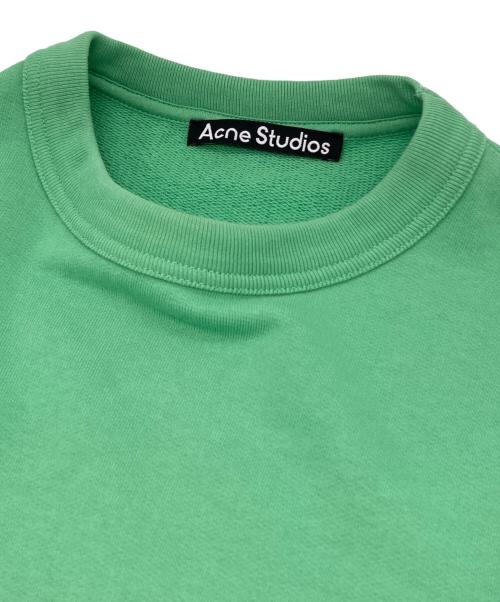 Acne studios（アクネ ストゥディオズ）ACNE STUDIOS (アクネ ストゥディオズ) フェイスロゴパッチスウェット グリーン サイズ:XSの古着・服飾アイテム