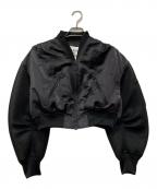 THINGS THAT MATTERシングスザットマター）の古着「SHEER SLEEVES COMPACT MA-1 BLOUSON」｜ブラック