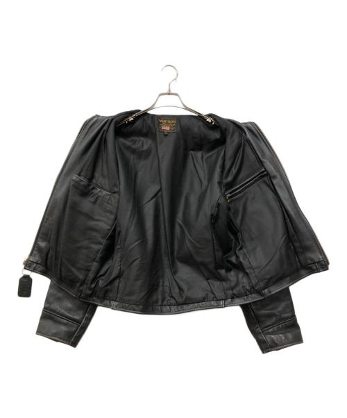 VANSON（バンソン）VANSON (バンソン) 襟付シングルライダースジャケット ブラック サイズ:40の古着・服飾アイテム