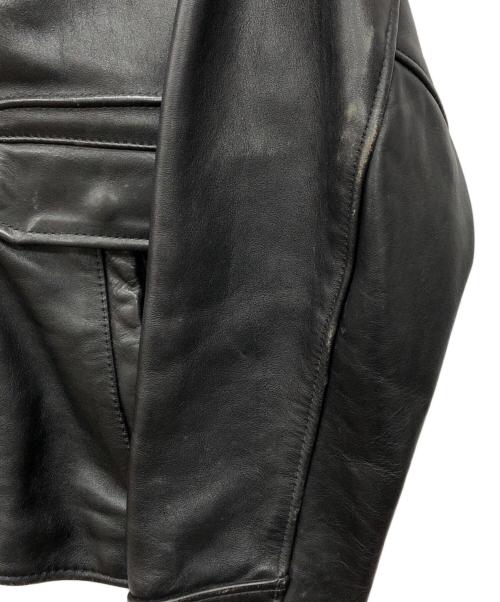 VANSON（バンソン）VANSON (バンソン) 襟付シングルライダースジャケット ブラック サイズ:40の古着・服飾アイテム