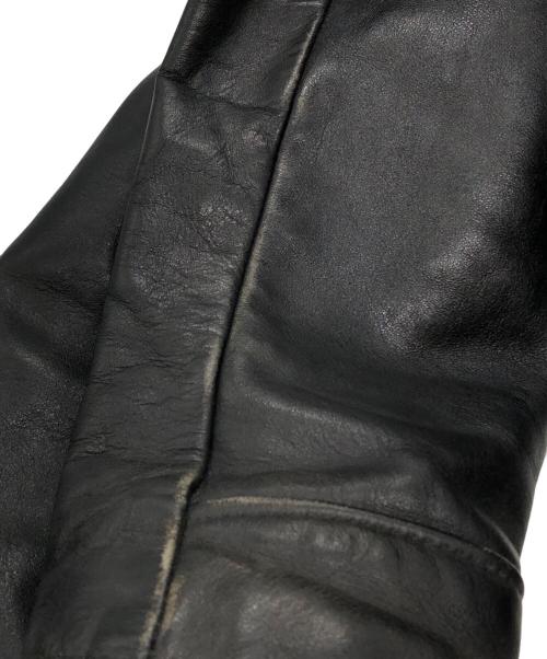 VANSON（バンソン）VANSON (バンソン) 襟付シングルライダースジャケット ブラック サイズ:40の古着・服飾アイテム