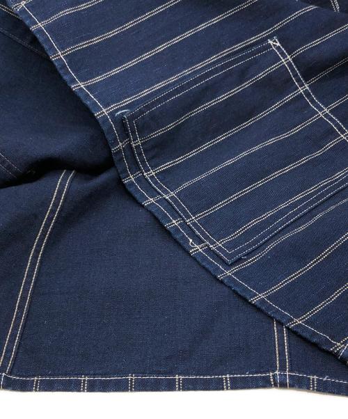 WAREHOUSE（ウエアハウス）WAREHOUSE (ウエアハウス) ストライプカバーオール インディゴ サイズ:36の古着・服飾アイテム