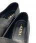 中古・古着 PRADA (プラダ) トライアルグルロゴ サフィアーノ ローファー ブラック サイズ:10：35000円