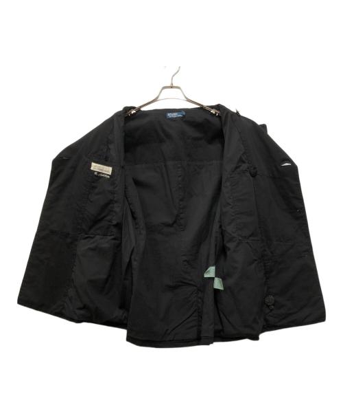POLO RALPH LAUREN（ポロ・ラルフローレン）POLO RALPH LAUREN (ポロ・ラルフローレン) US NAVYタイプ コットン×リネンPコート ブラック サイズ:LLの古着・服飾アイテム