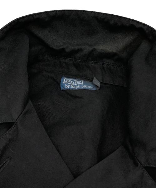 POLO RALPH LAUREN（ポロ・ラルフローレン）POLO RALPH LAUREN (ポロ・ラルフローレン) US NAVYタイプ コットン×リネンPコート ブラック サイズ:LLの古着・服飾アイテム