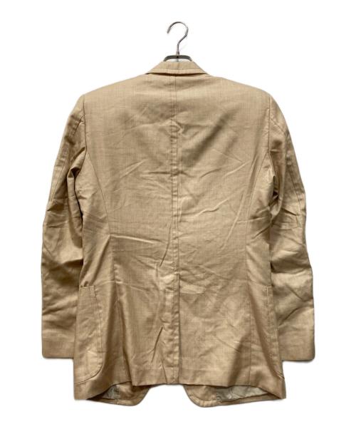GUCCI（グッチ）GUCCI (グッチ) キャメル×シルク 金ボタン2Bジャケット ベージュ サイズ:48の古着・服飾アイテム