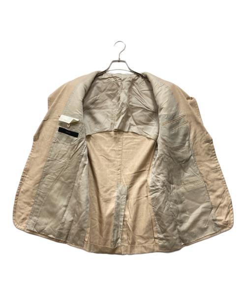 GUCCI（グッチ）GUCCI (グッチ) キャメル×シルク 金ボタン2Bジャケット ベージュ サイズ:48の古着・服飾アイテム