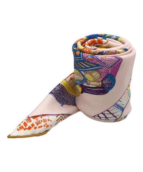 HERMES（エルメス）HERMES (エルメス) カレ90 シルクスカーフ シュヴァロスコープ ピンク サイズ:下記参照の古着・服飾アイテム