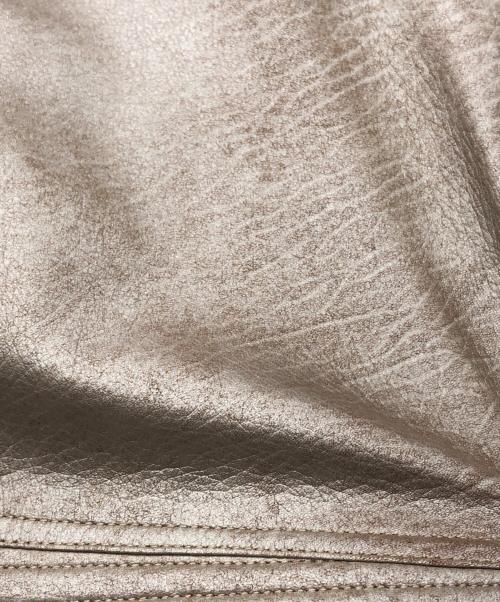 HELMUT LANG（ヘルムートラング）HELMUT LANG (ヘルムートラング) SILVER PAINTED LEATHER BIKER PANTS ベージュ サイズ:44の古着・服飾アイテム