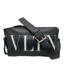 VALENTINO（ヴァレンティノ）の古着「ロゴベルトバッグ」｜ブラック