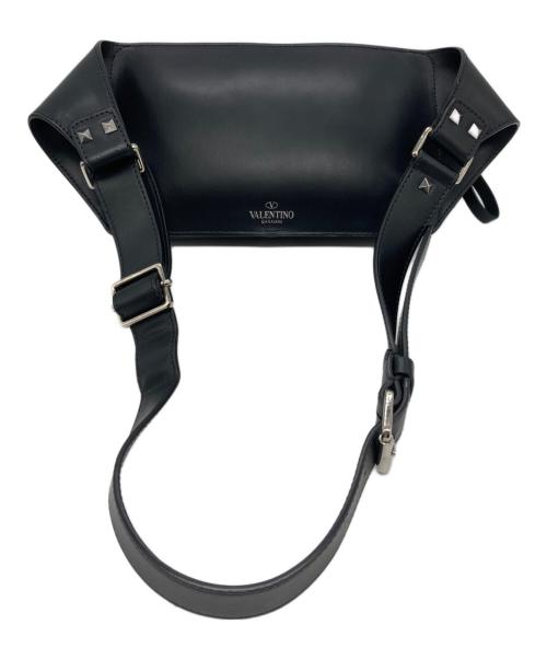 VALENTINO（ヴァレンティノ）VALENTINO (ヴァレンティノ) ロゴベルトバッグ ブラック サイズ:下記参照の古着・服飾アイテム