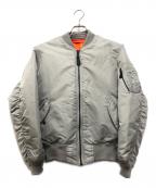 AVIREXアヴィレックス）の古着「COMMERCIAL LOGO MA-1フライトジャケット」｜グレー